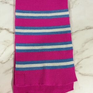 Pink and Blue Striped Scarf